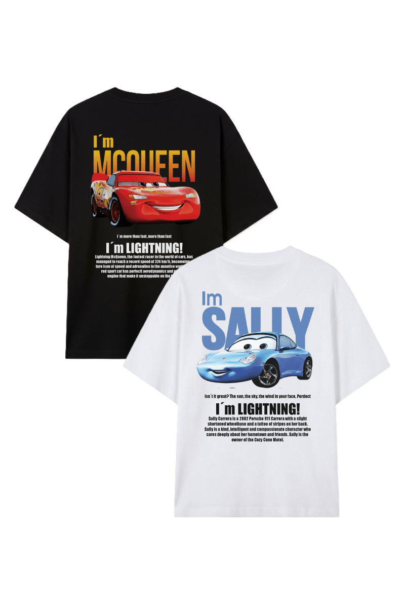 PACK 2 CAMISETAS: Sally y Rayo McQueen CARS - SPOTADREAM